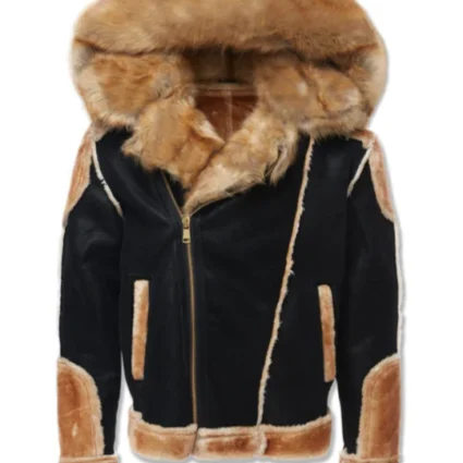 Jordan Craig El Jefe Shearling Moto Black Coffee Jacket