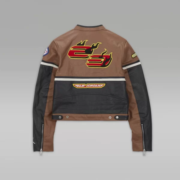 Jordan x Travis Scott Brown Leather Jacket