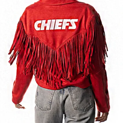Kansas City Chiefs Fringe Leather Jacket
