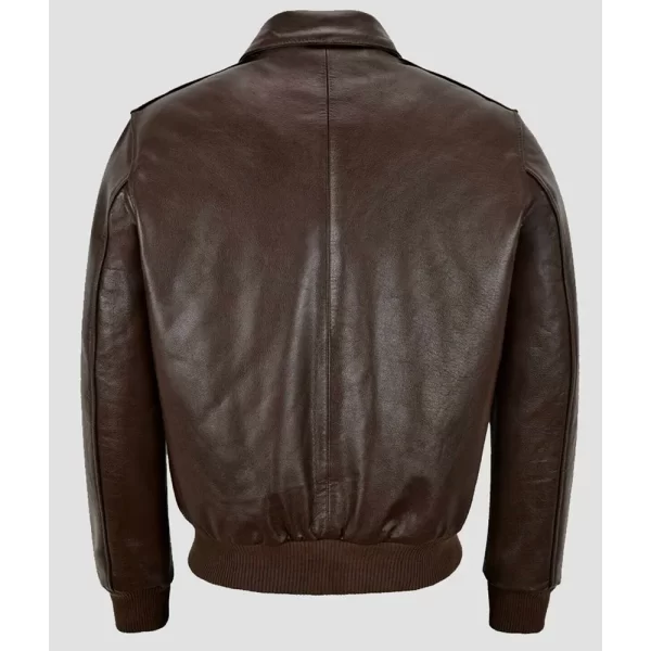 Kendall Jenner Bomber Leather Brown Jacket