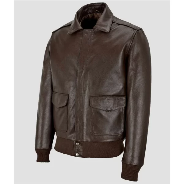 Kendall Jenner Bomber Leather Brown Jackets