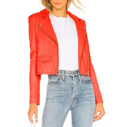 Kevin from Work Paige Spara Red Leather Jacket