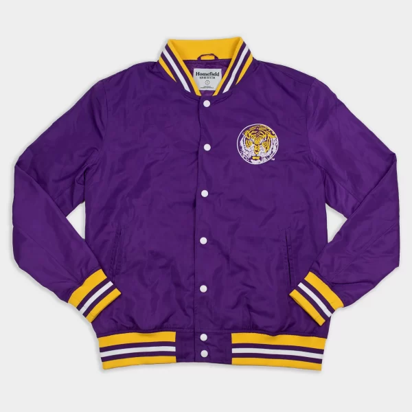 LSU Tigers Retro Bomber Satin Jacket