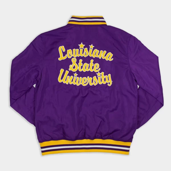 LSU Tigers Retro Purple Bomber Jacket