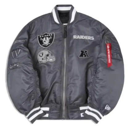 Las Vegas Raiders Alpha Industries New Era Ma-1 Bomber Jacket