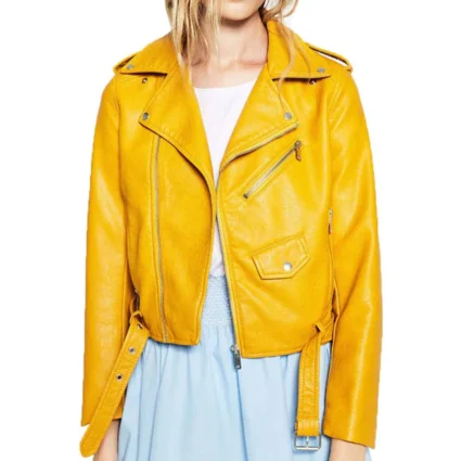Liv and Maddie S04 Dove Cameron Yellow Leather Jacket