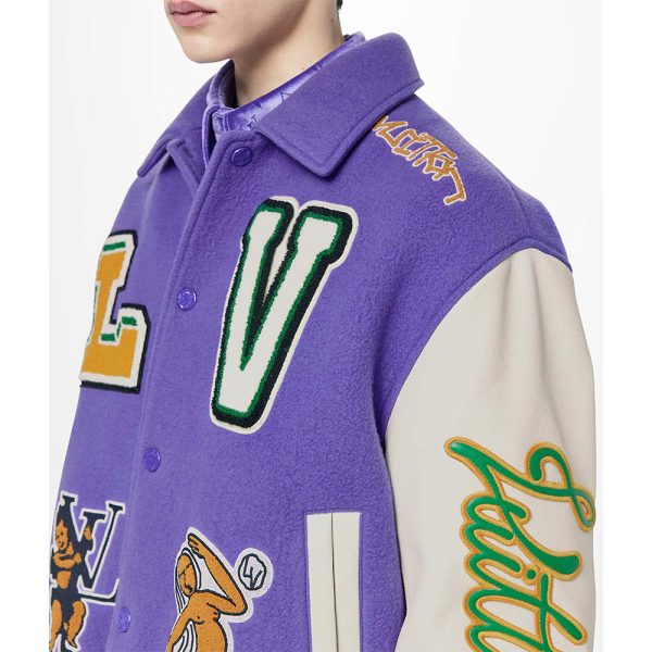 Louis Vuitton Purple Varsity Jackets