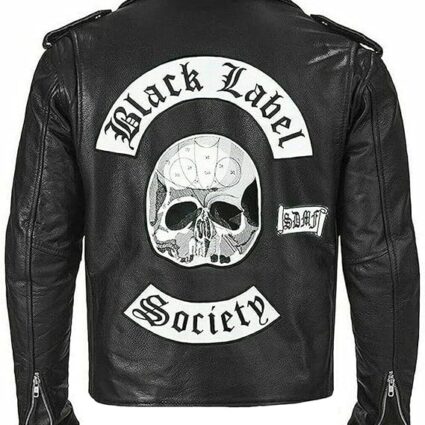 Men's Black Label Society Biker Leather Jacket