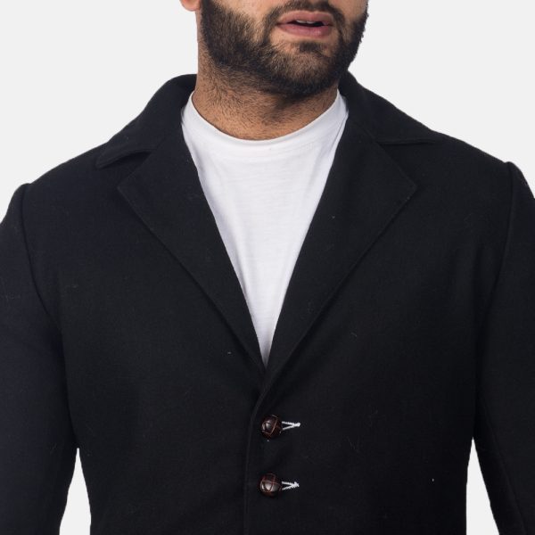 Men’s Brady Black Wool Coats