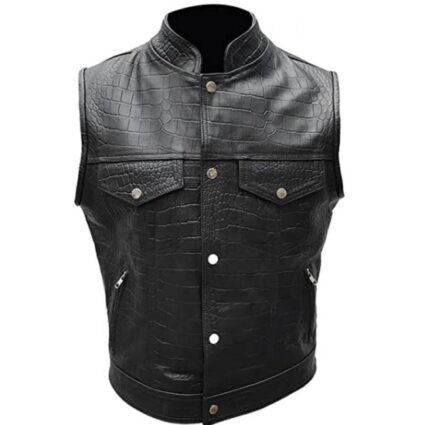 Men’s Motorcycle Alligator Leather Vest
