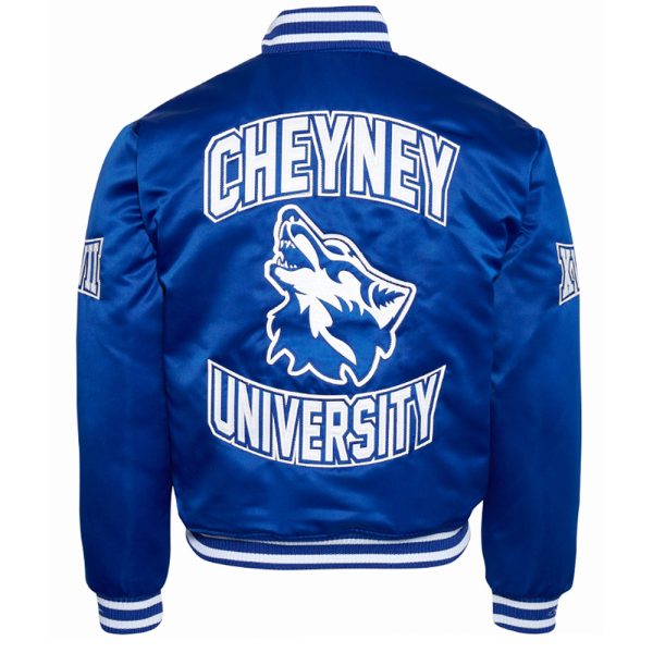 Men’s Royal Cheyney University Full-Snap Satin Jacket