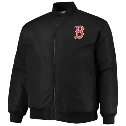 Men's White & Black Boston Red Sox Reversible Satin Jacket