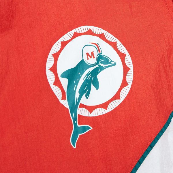 Miami Dolphins Arched Retro Lined Windbreaker