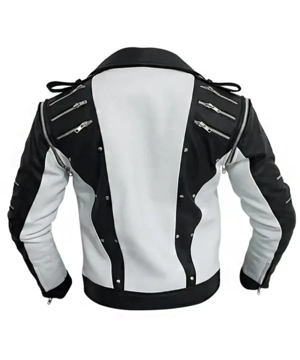 Michael Jackson Pepsi Black and White Leather Jacket