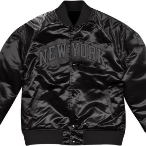 New York Knicks Tough Season Black Satin Jacket