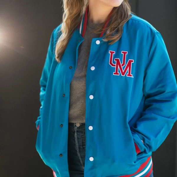 Ole Miss Vintage-Inspired Blue Bomber Jacket