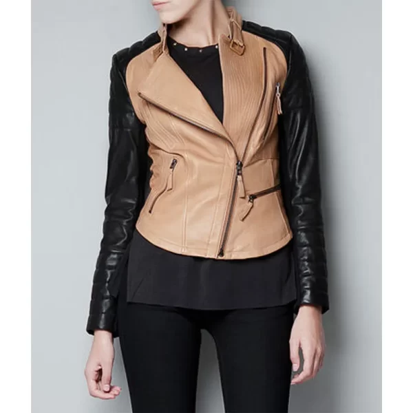 Pretty Little Liars Ashley Benson Two Tone Leather Jackets