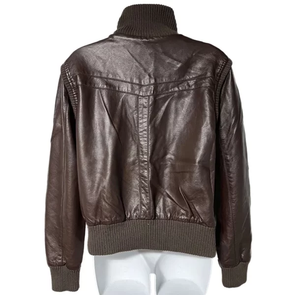 Pretty Little Liars Sara Harvey Brown Leather Bomber Jacket