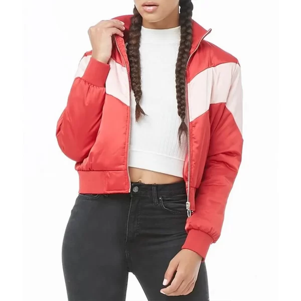 Raven’s Home Navia Ziraili Robinson Red & White Bomber Jacket