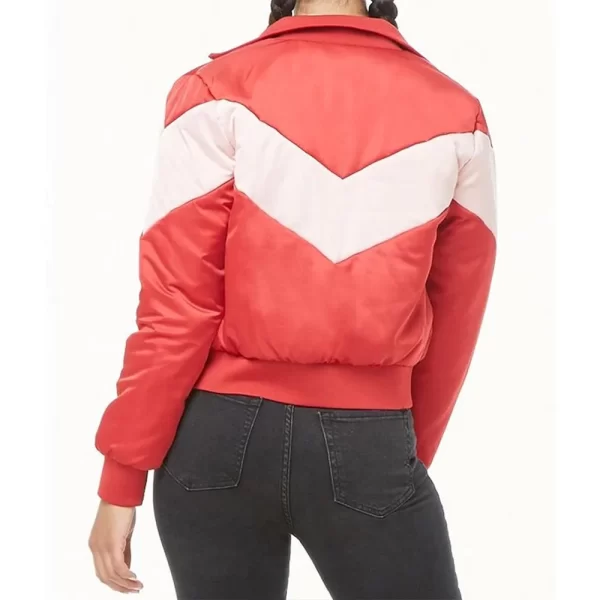 Raven’s Home Nia Baxter Bomber Zip-Up Red and White Jacket