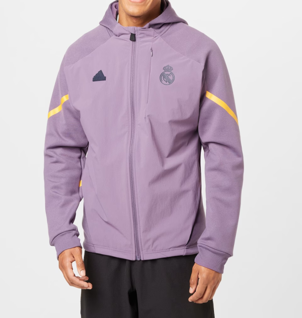 Real Madrid adidas Travel Hoodie - Purple