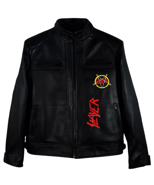 Slayer Black Leather Jacket