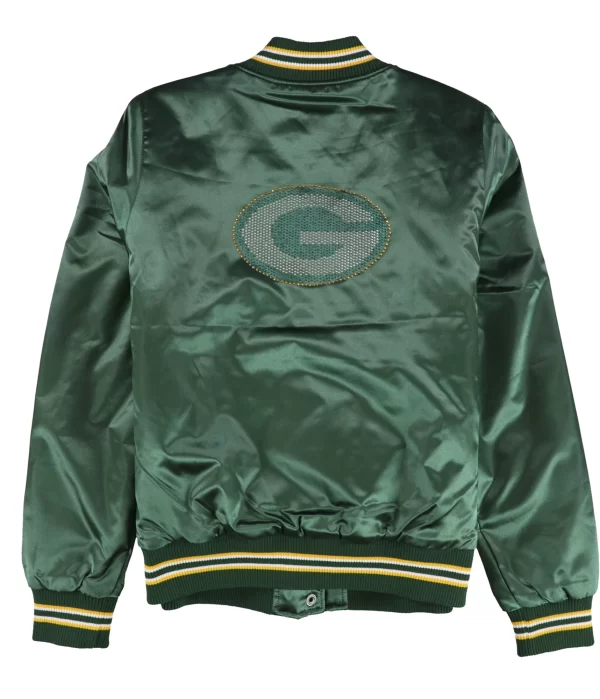 Starter Womens Green Bay Packers Varsity Satin Jacket