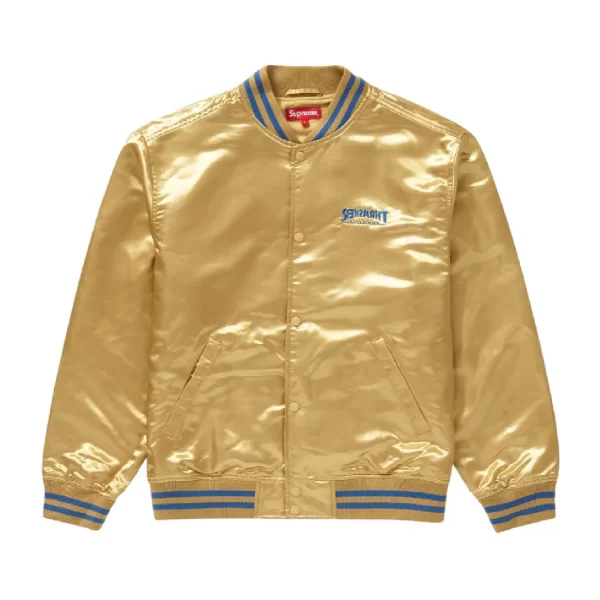 Supreme Thrasher Satin Golden Varsity Jacket