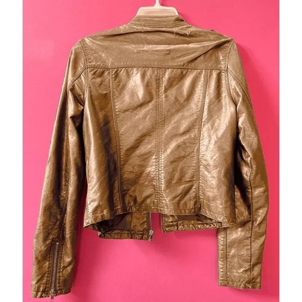 Teen Wolf Season 2 Lydia Martin Brown Leather Moto Jacket