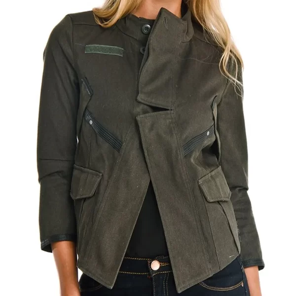 Teen Wolf Season 3 Crystal Reed Green Jacket