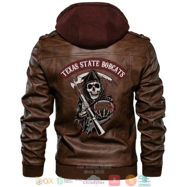 Texas State Bobcats NCAA Football Sons Of Anarchy Brown Leather Jacket