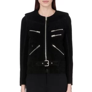 The Royals S02 Merritt Patterson Black Suede Jacket