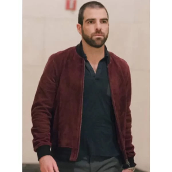 The Slap Zachary Quinto Burgundy Bomber Jackets