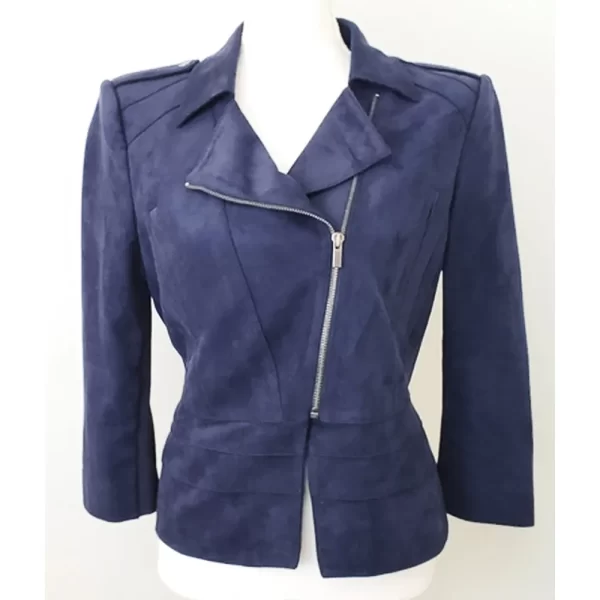 The Vampire Diaries S05 Elena Gilbert Suede Navy Jacket