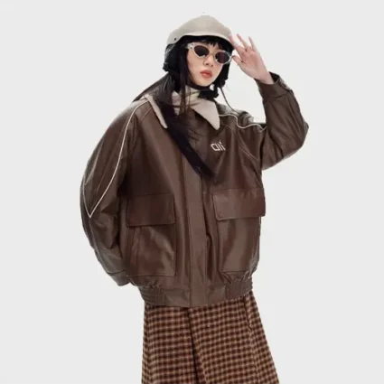 Diddi Moda Brown Leather Jacket