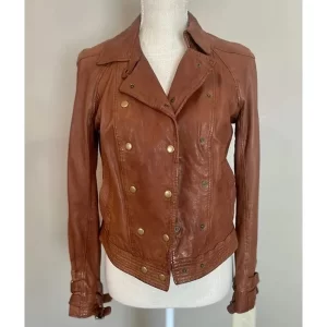 True Blood S06 Anna Paquin Brown Leather Jacket