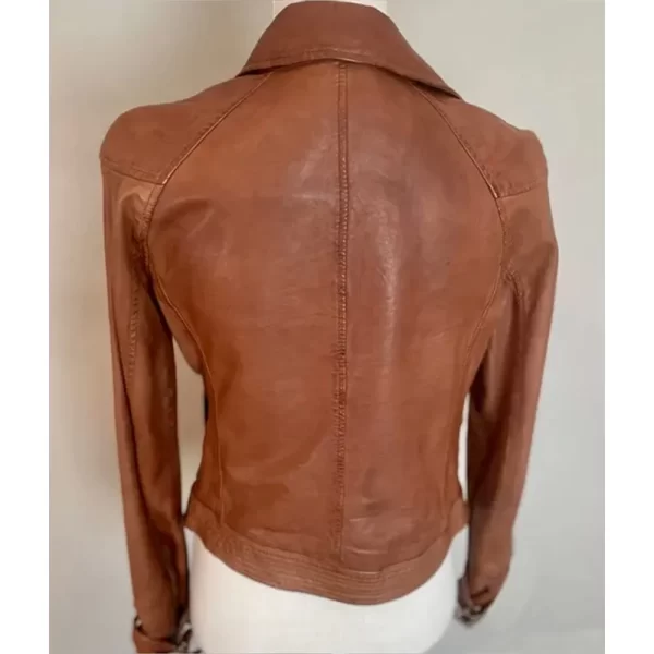 True Blood Season 6 Sookie Stackhouse Brown Double Breasted Leather Jacket