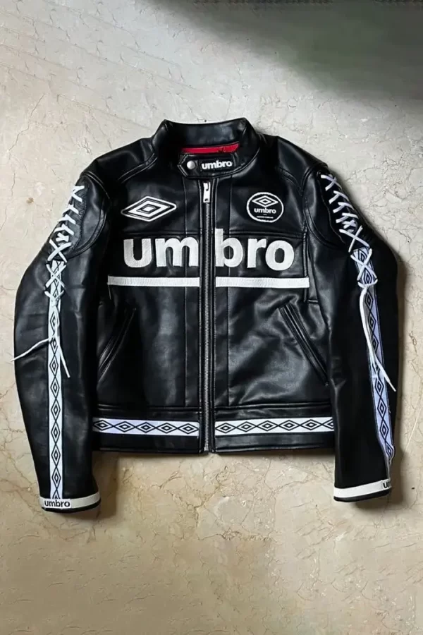 Umbro Leather Black Jacket