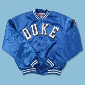 Vintage Duke Satin Bomber Blue Jacket