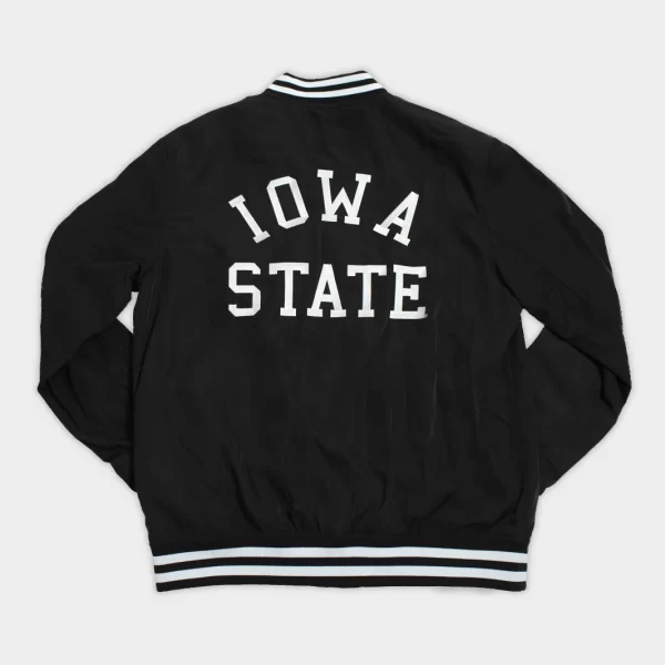 Vintage-Inspired Iowa State Jack Trice Black Bomber Jacket