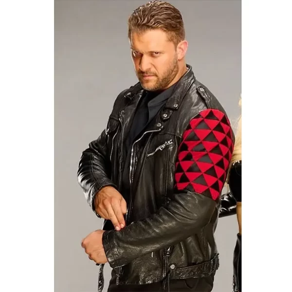 WWE Karrion Kross Black Leather Biker Jacket