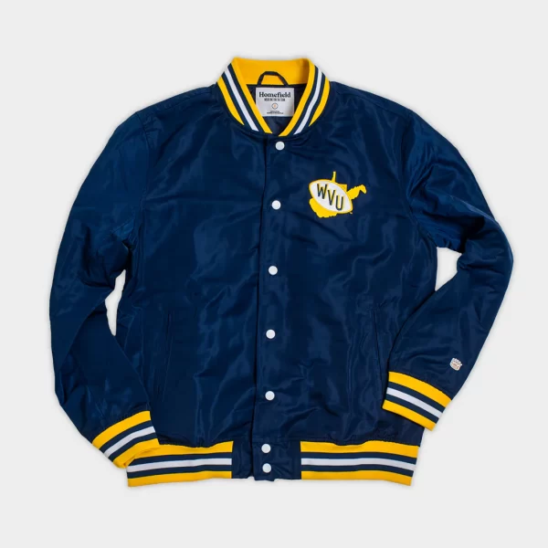 West Virginia Mountaineers Retro Blue Bomber Jacket