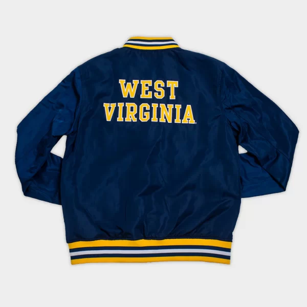 West Virginia Mountaineers Retro Satin Bomber Jacket