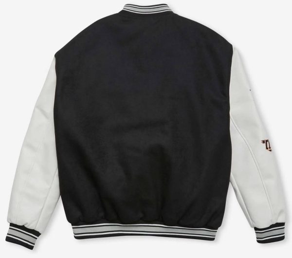 Wests Tigers 2023 NRL Black and White Varsity Jacket