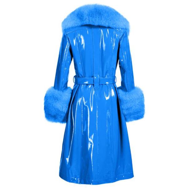 Women Fur Foxy Sheepskin Leather Short Coat