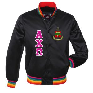 ΑΧΩ Black Rainbow Satin Jacket