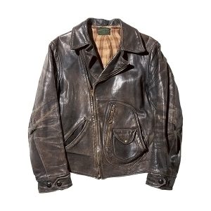 1940's D-Pocket Sports Vintage leather Jacket
