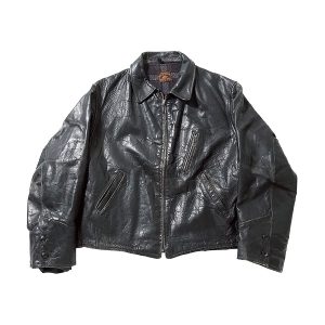 1940's Three Piece Back Half-Belt Leather Jacket