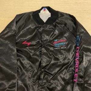 1980’s Vintage Chevrolet Black Satin Jacket