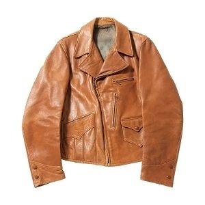 4 Pockets Half-Belt Vintage Leather Jacket